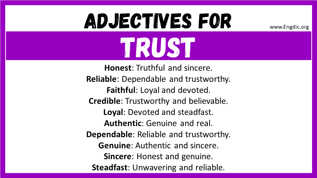 Adjectives for Trust