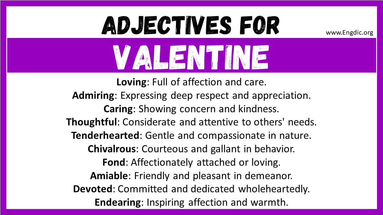 Adjectives for Valentine