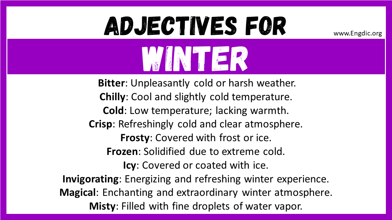 Adjectives for Winter