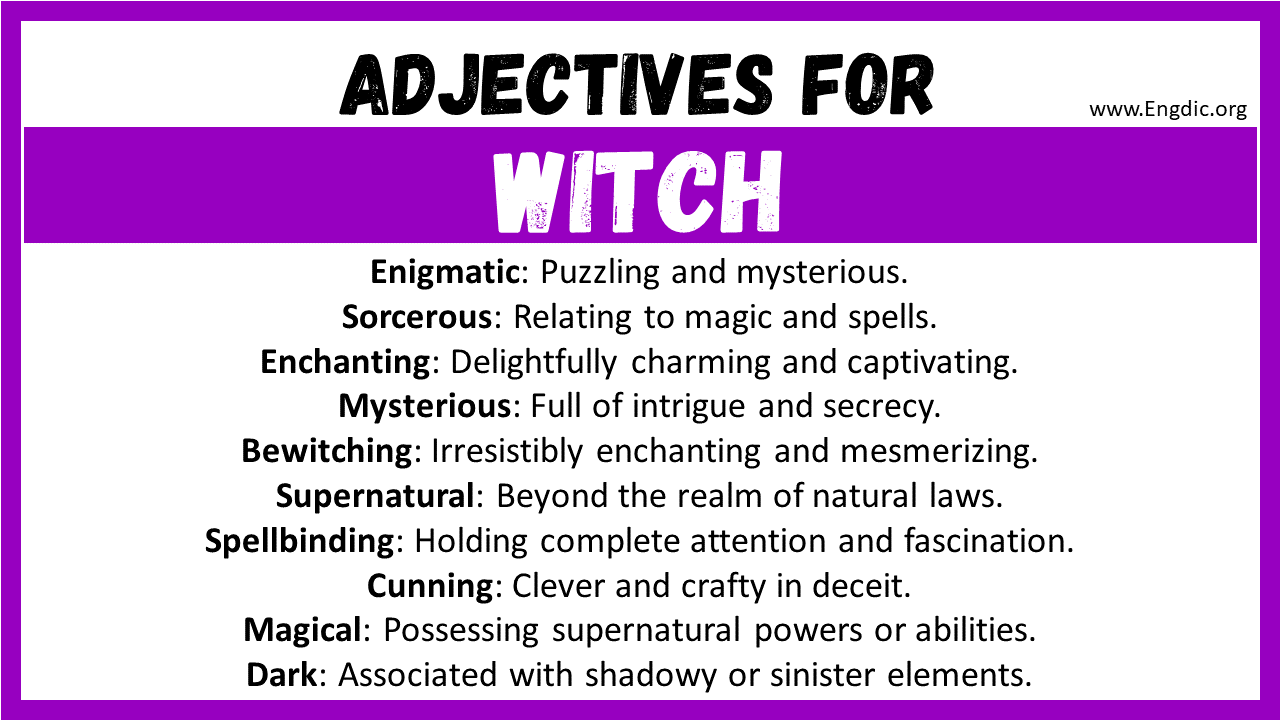 Adjectives for Witch