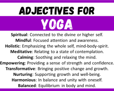 20+ Best Words to Describe Yoga, Adjectives for Yoga