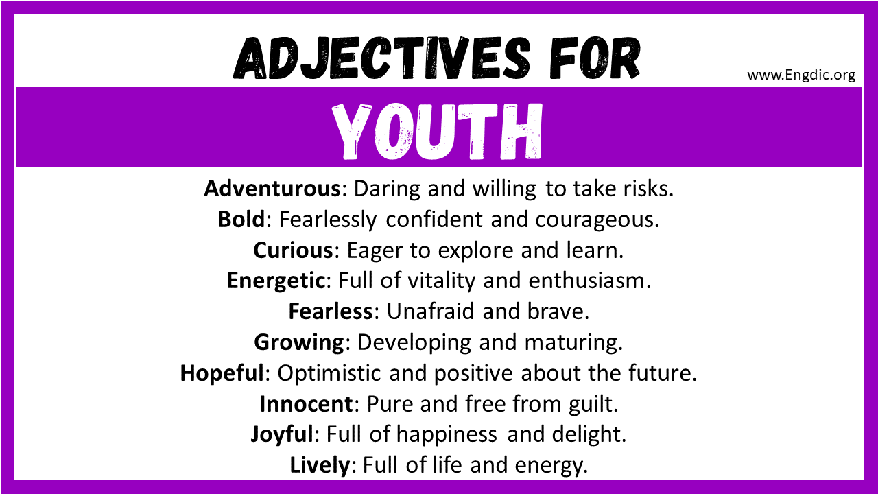 Adjectives for Youth