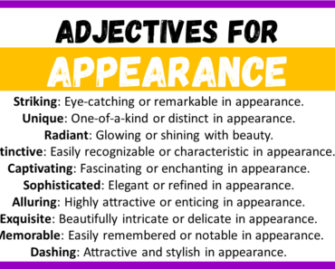 20+ Best Words to Describe Appearance, Adjectives for Appearance