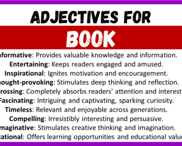 20+ Best Words to Describe Book, Adjectives for Book