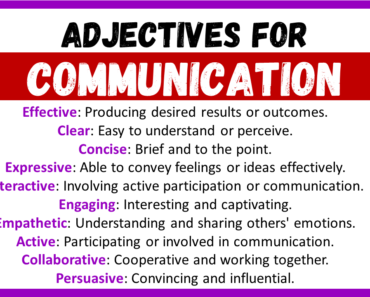 20+ Best Words to Describe Communication, Adjectives for Communication