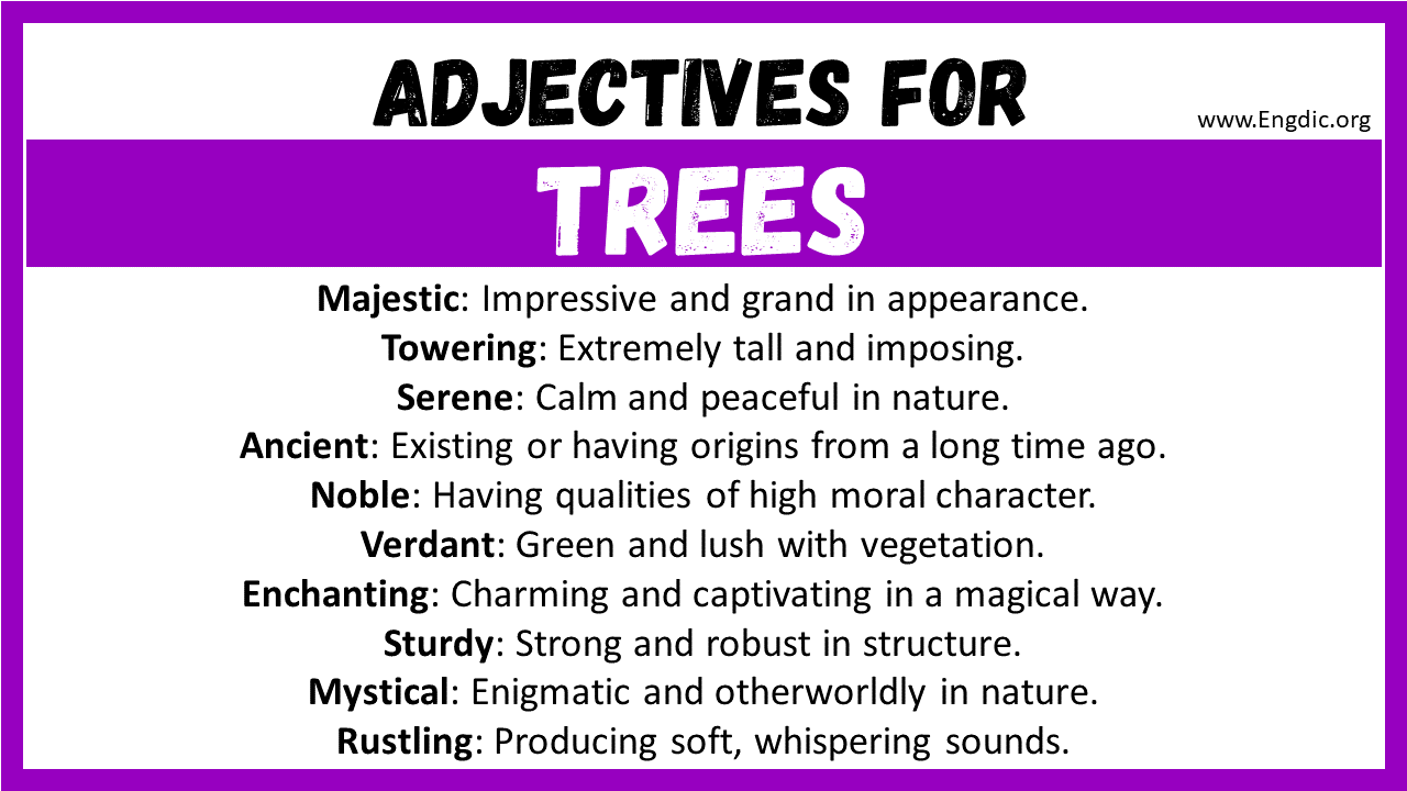 how to describe trees in creative writing