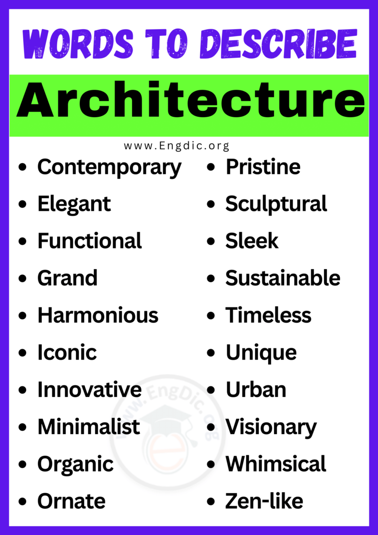 20+ Best Words to Describe Architecture, Adjectives for Architecture ...