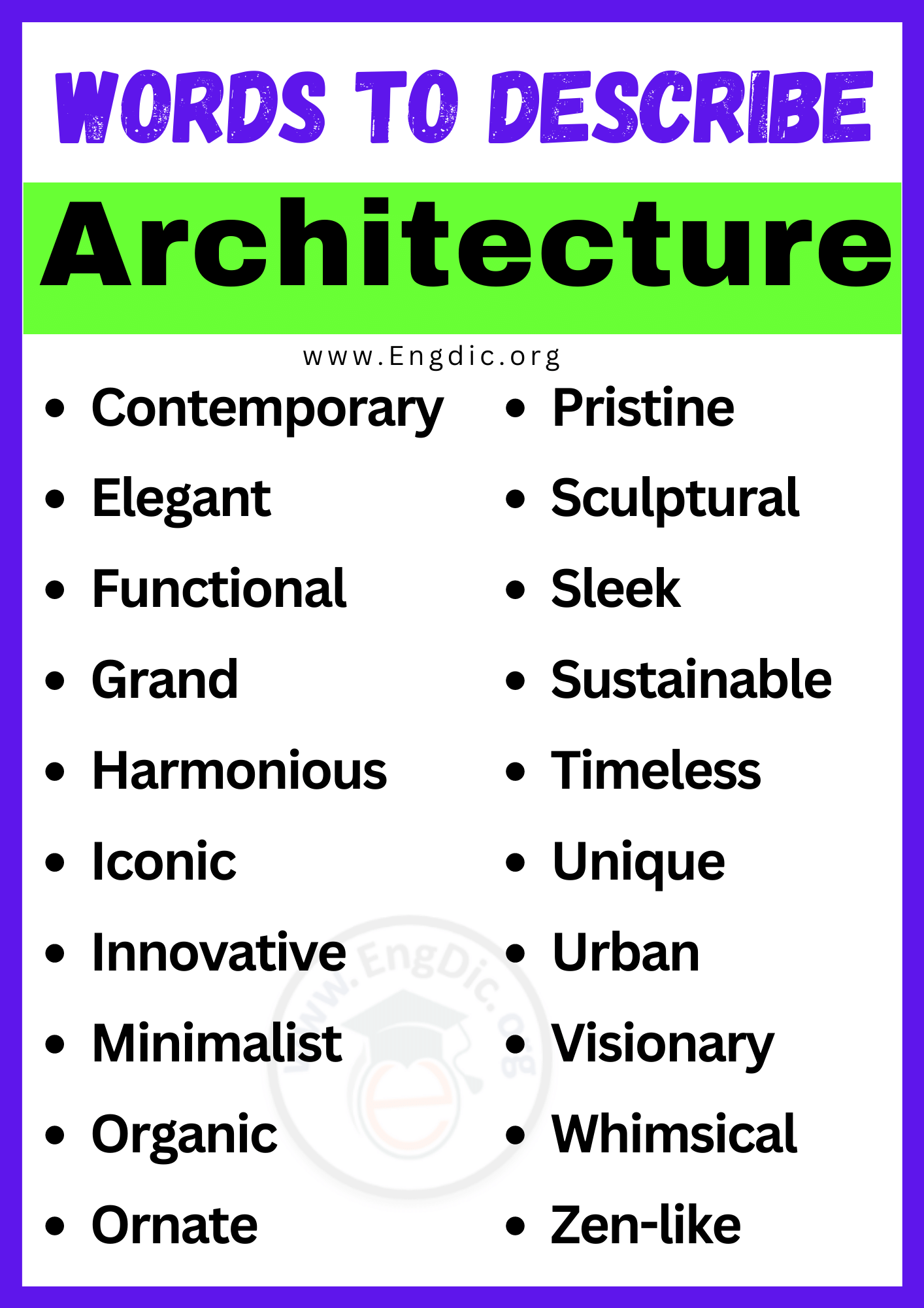 Words to Describe Architecture