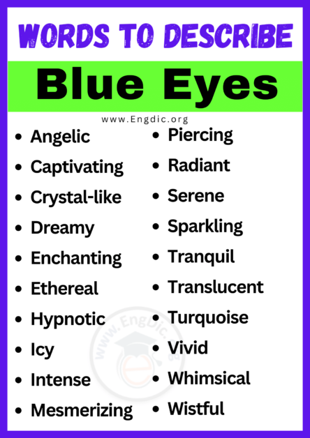 Poetic Way To Describe Blue Eyes