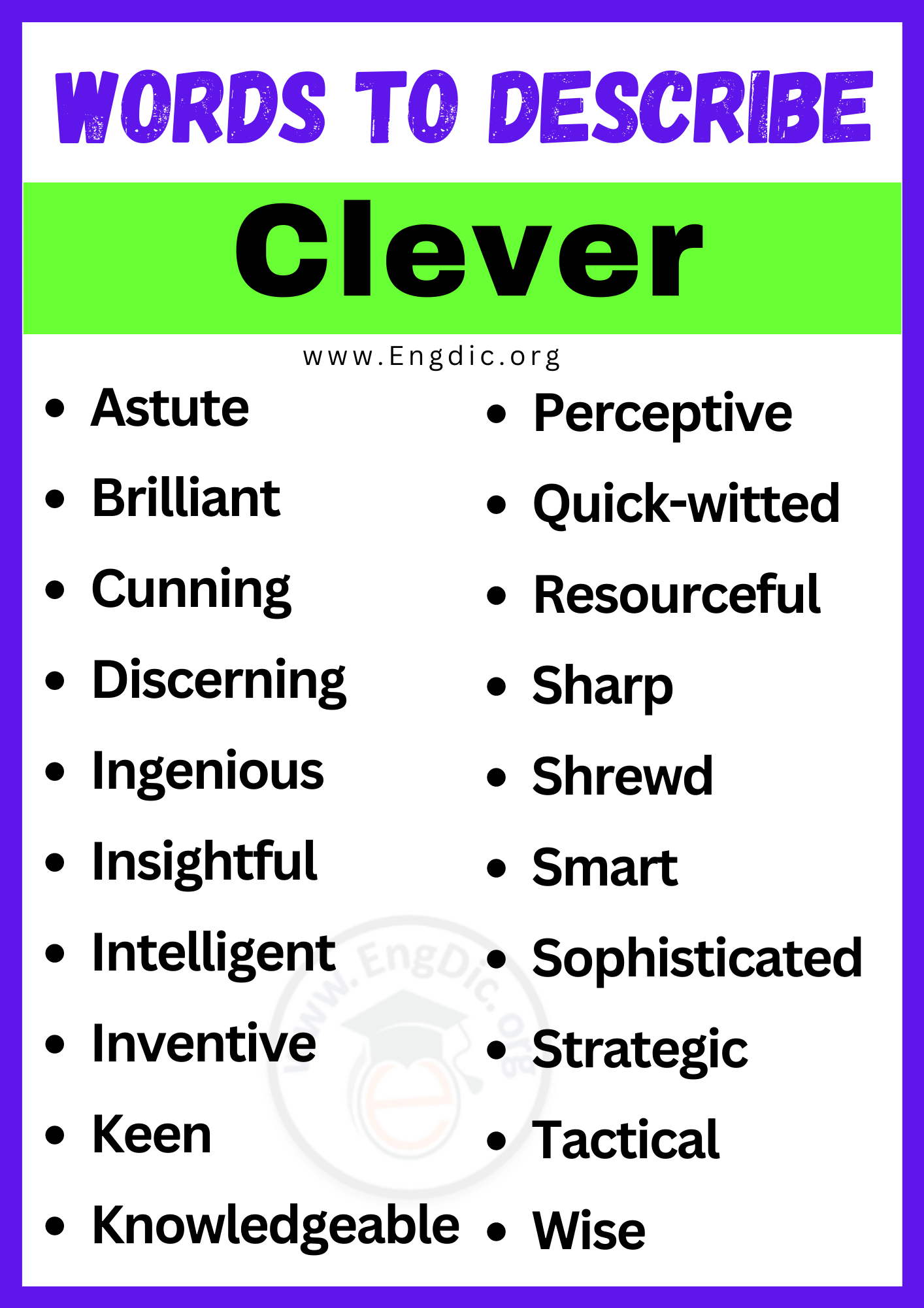 Words to Describe Clever (1)