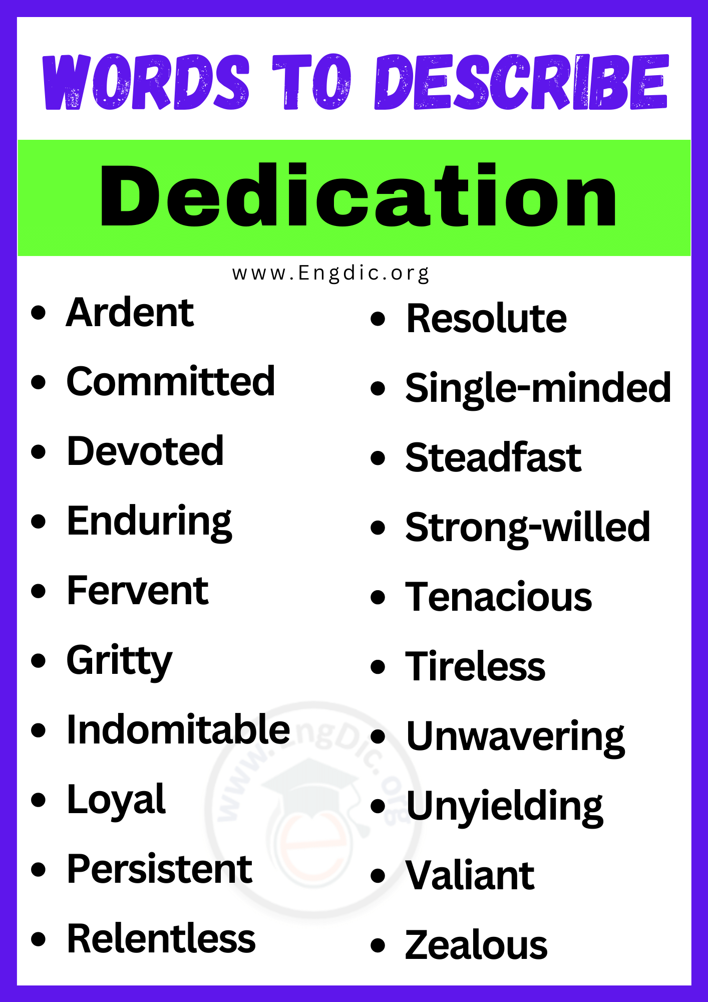 Words to Describe Dedication (1)