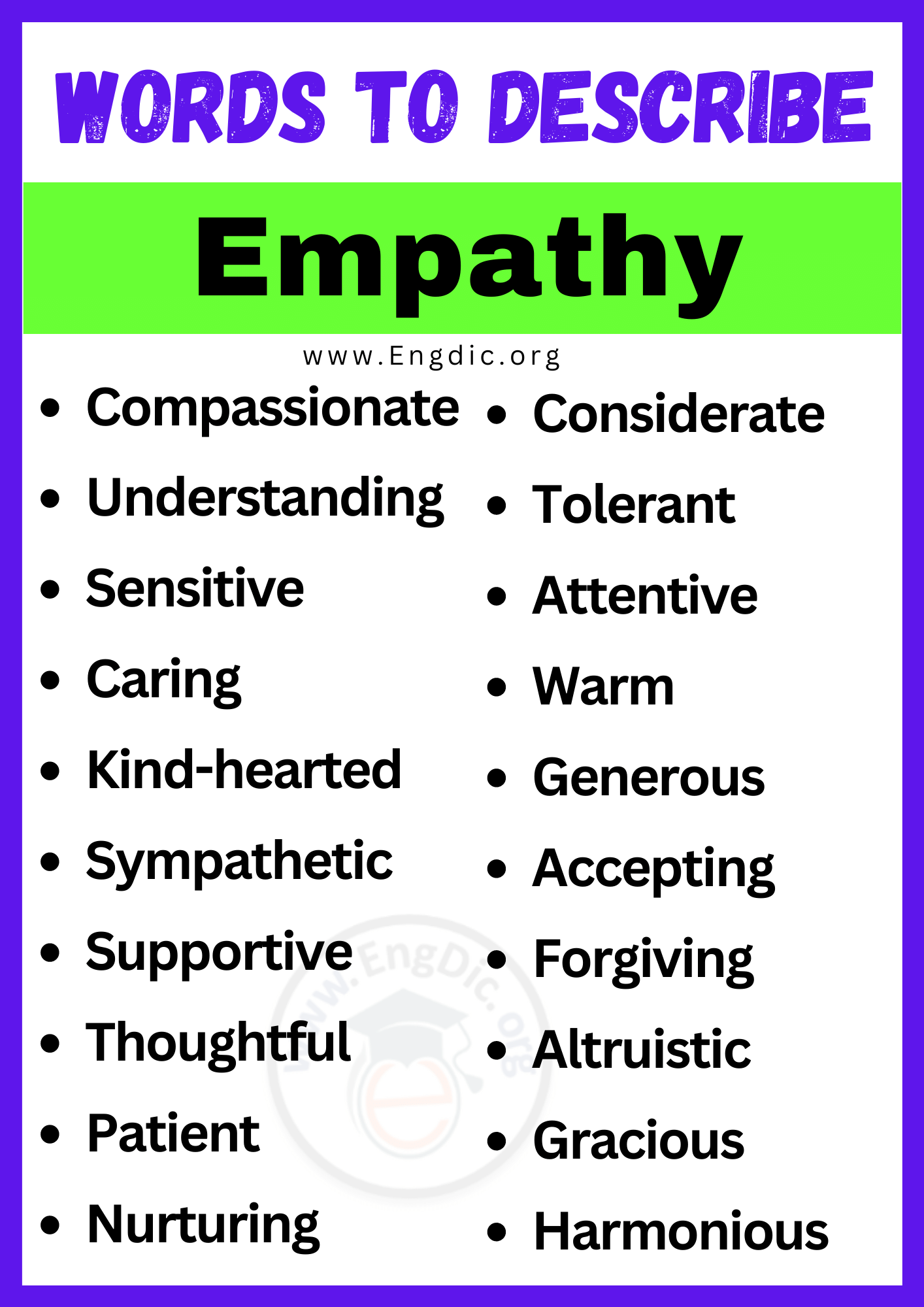 Words to Describe Empathy