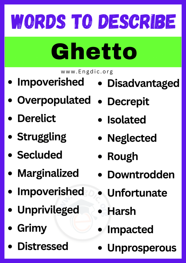 20 Best Words to Describe Ghetto Adjectives for Ghetto EngDic