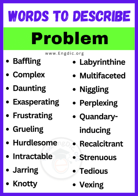 adjectives to describe problem solving