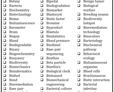 100+ Science Words That Start With B (Huge List)