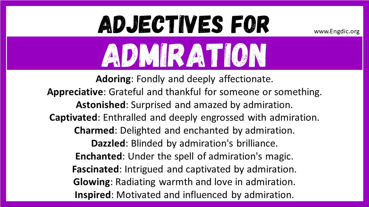 Adjectives for Admiration