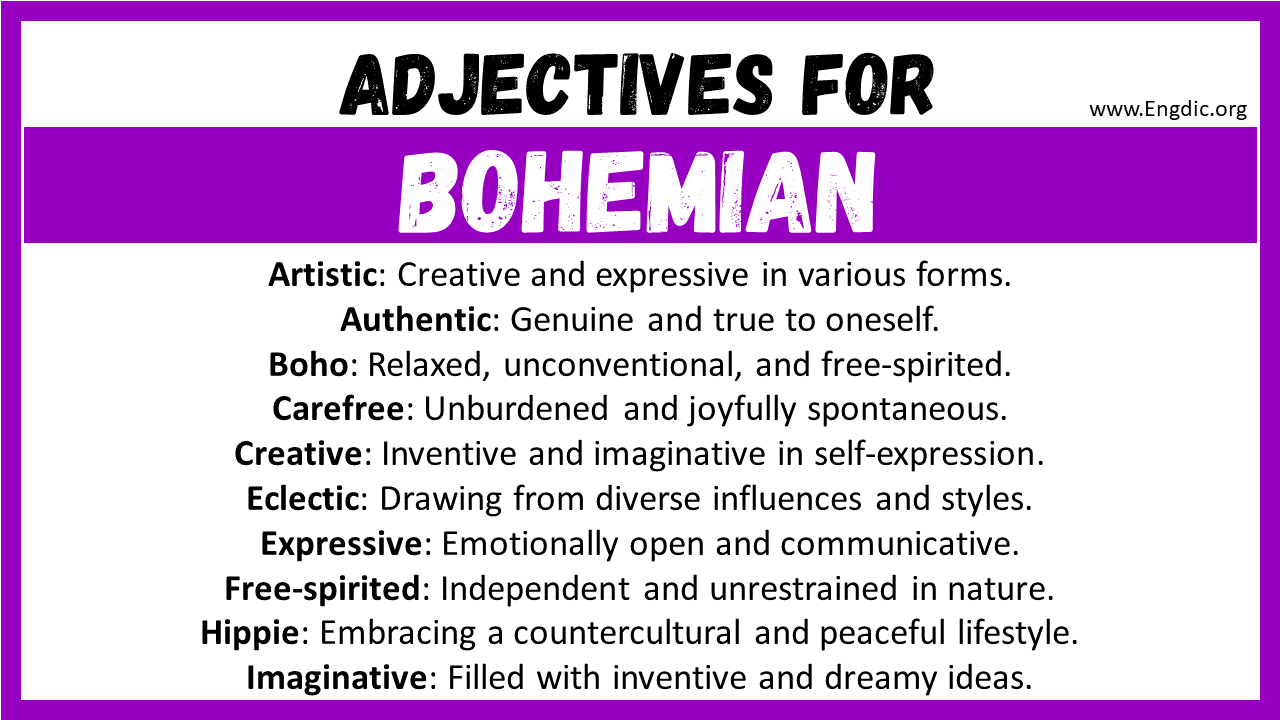 Adjectives for Bohemian