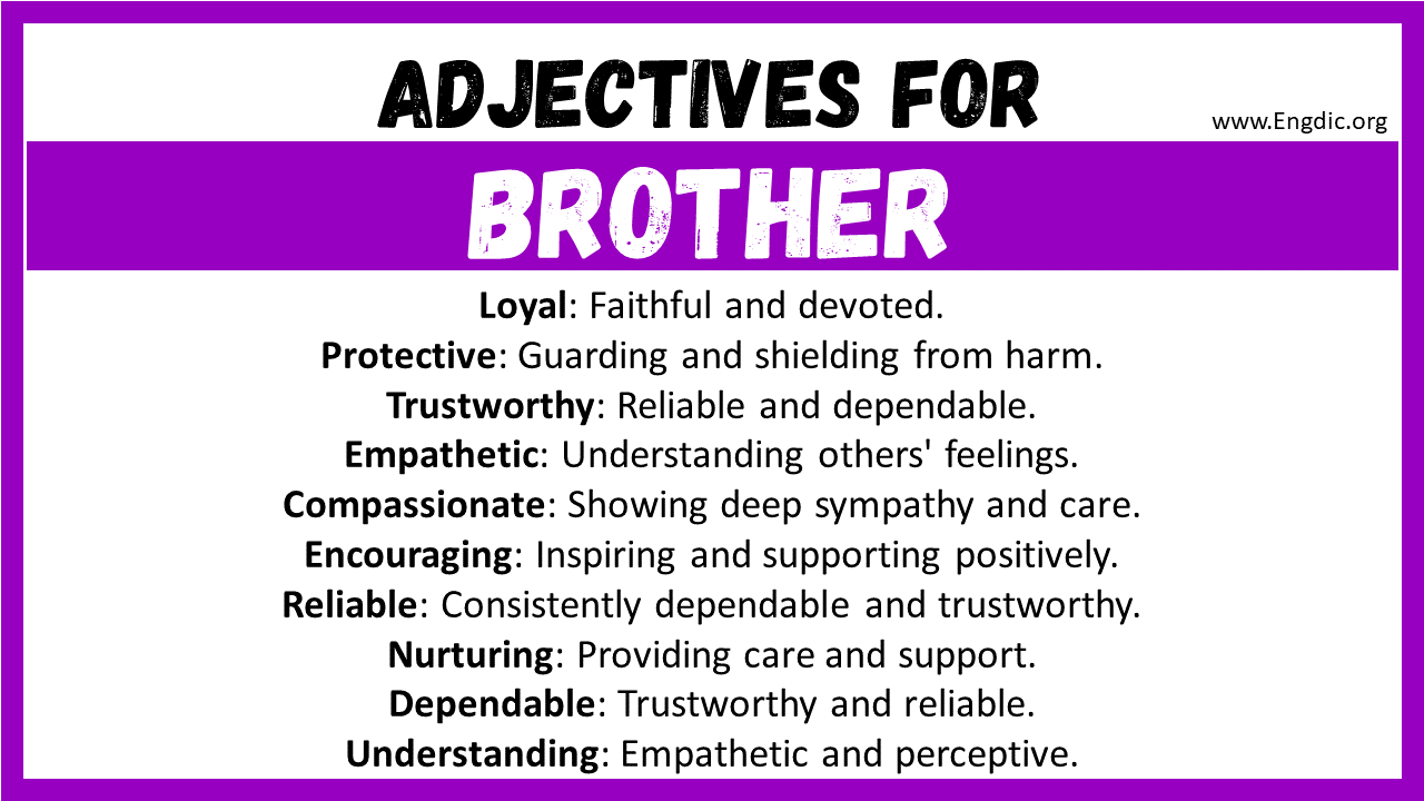 Adjectives for Brother