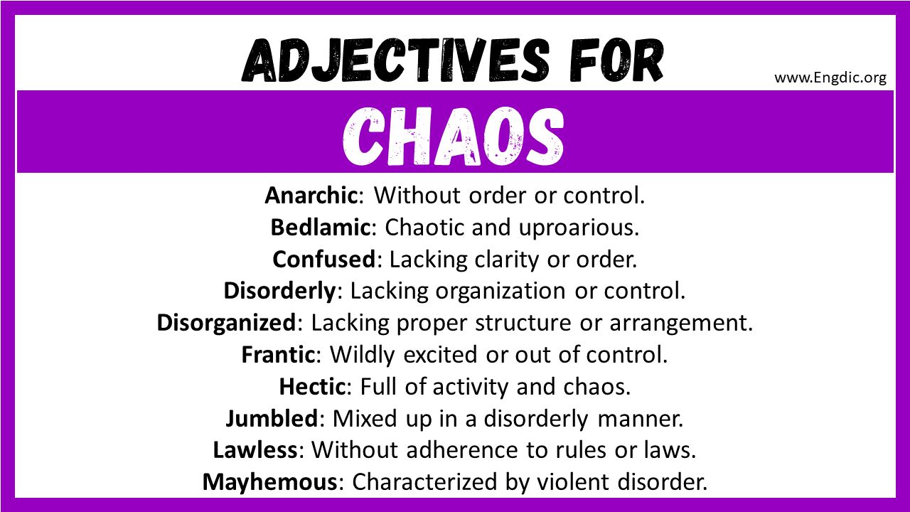 Adjectives for Chaos