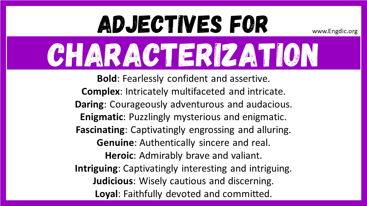 Adjectives for Characterization