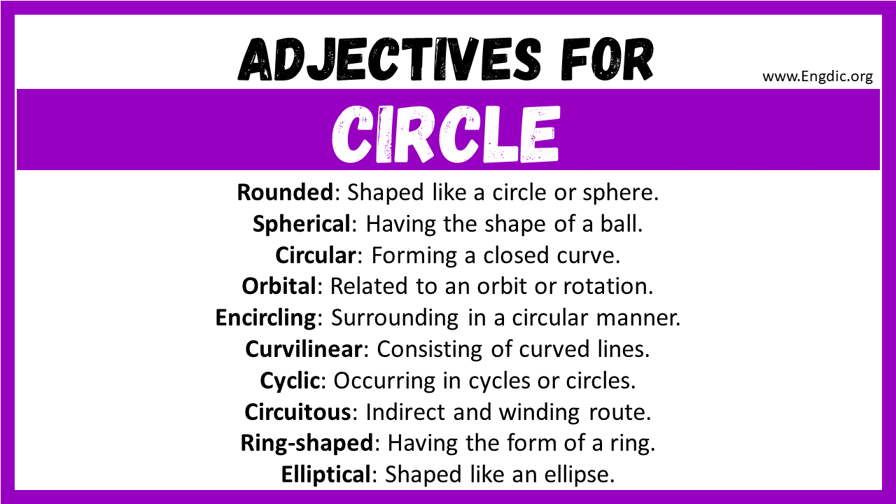 Adjectives for Circle