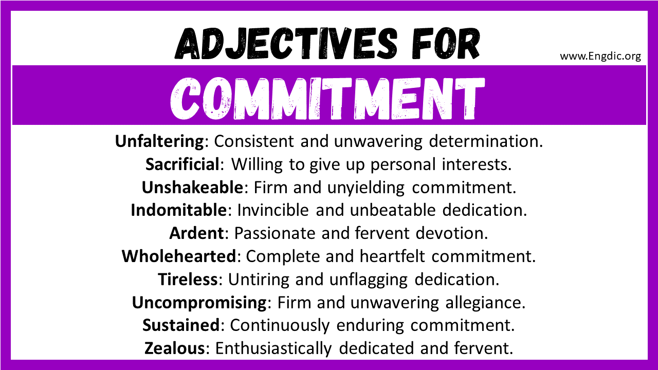 Adjectives for Commitment