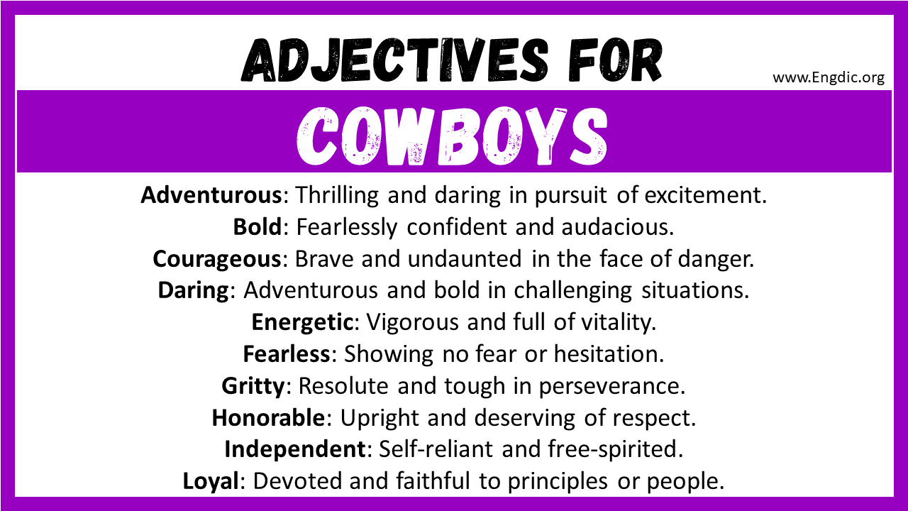 Adjectives for Cowboys