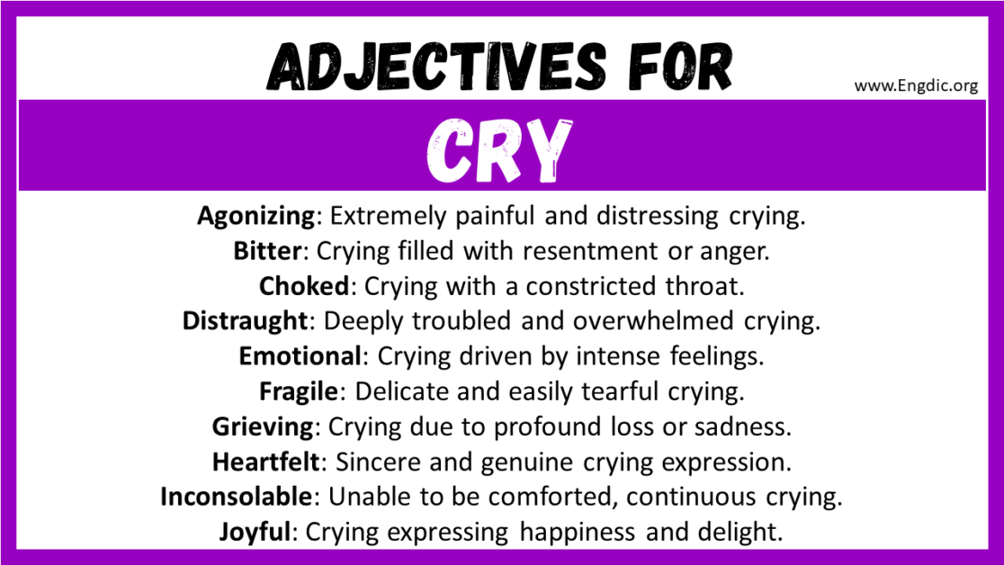 how do you describe crying in creative writing