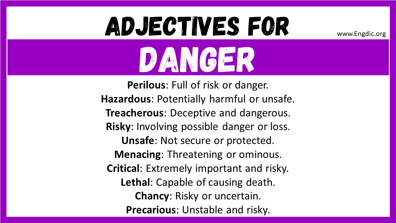 Adjectives for Danger