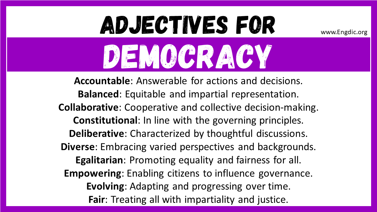 Adjectives for Democracy