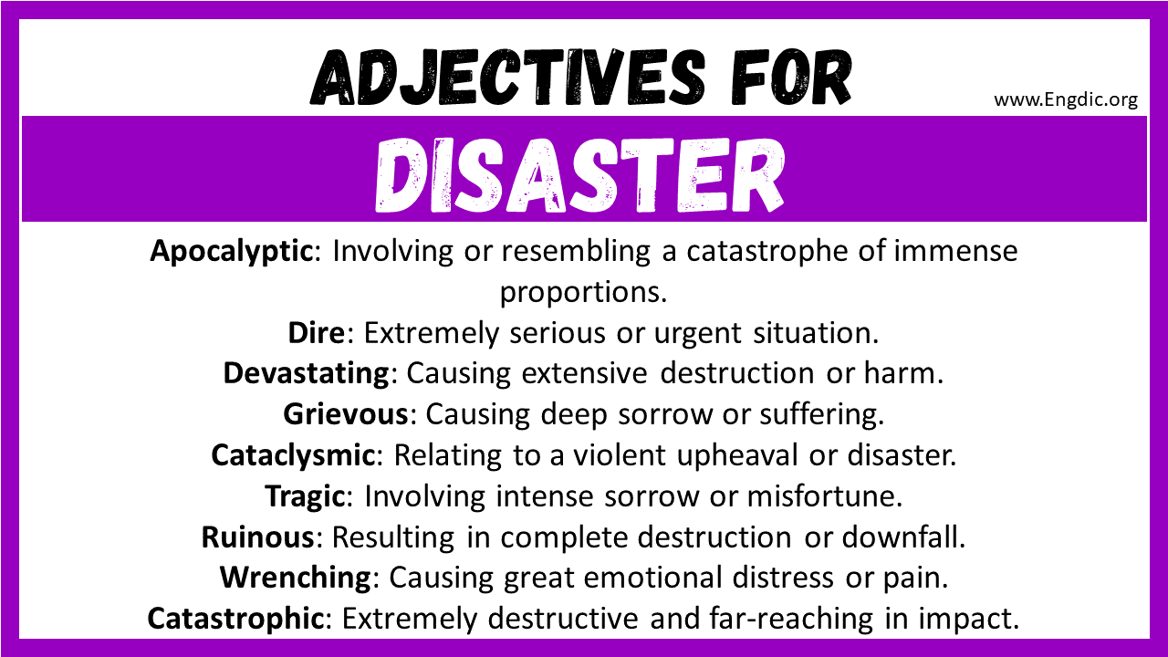 Adjectives for Disaster