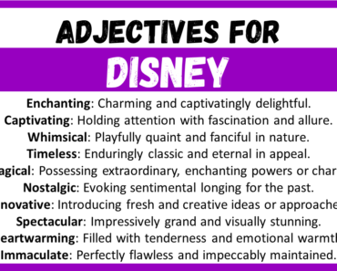 20+ Best Words to Describe Disney, Adjectives for Disney