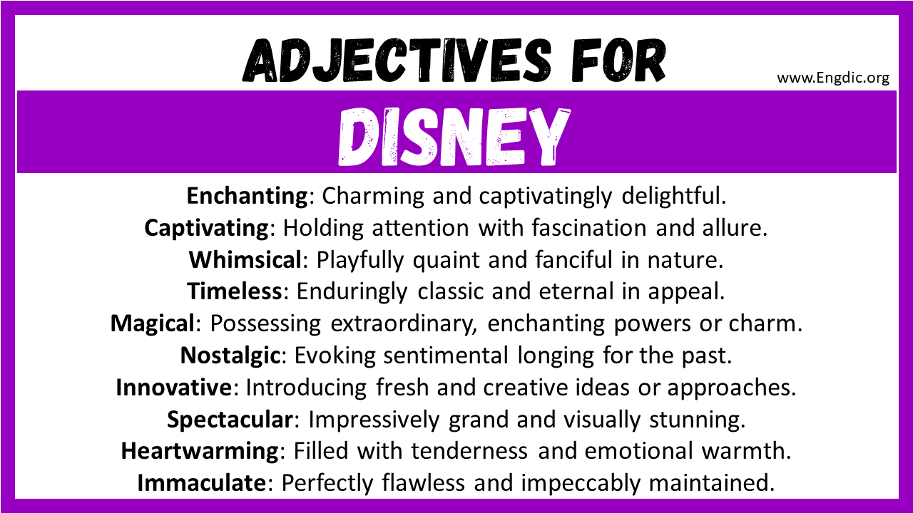 Adjectives for Disney
