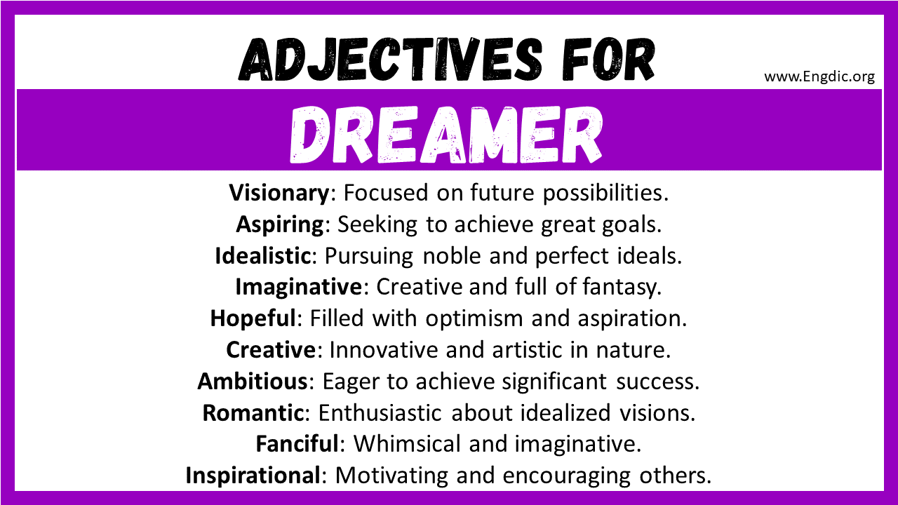 Adjectives for Dreamer