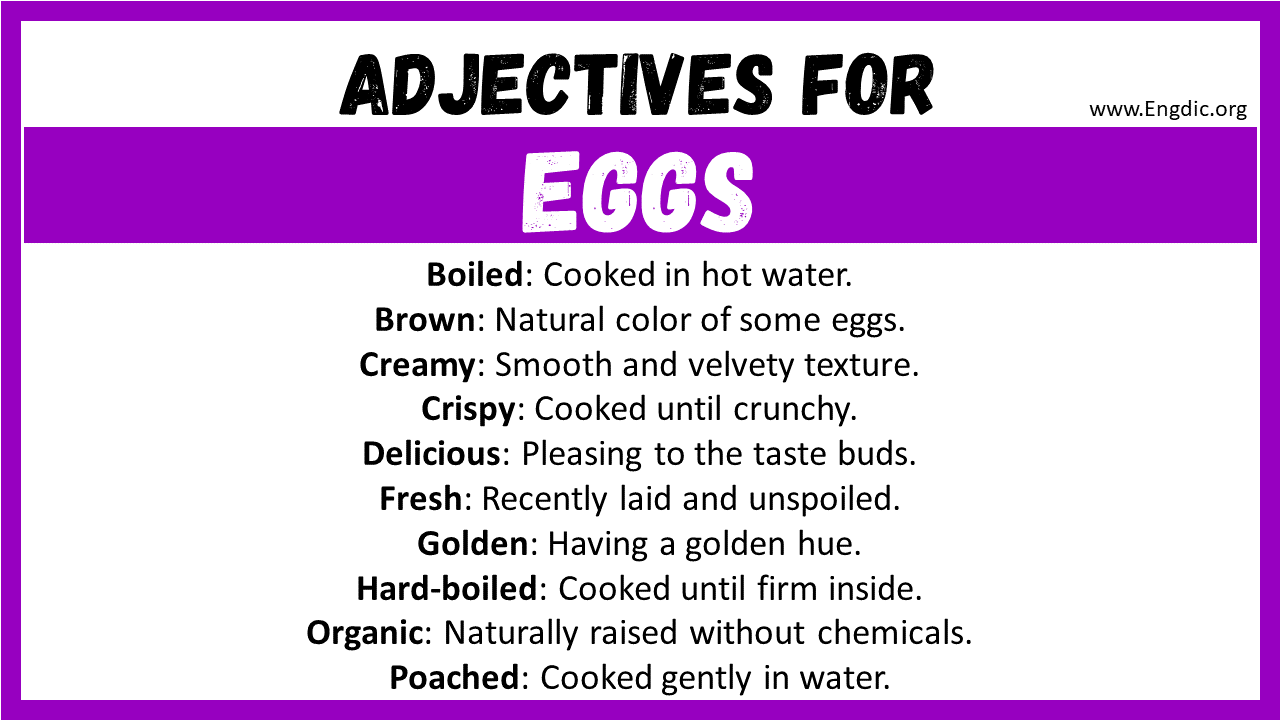 Adjectives for Eggs