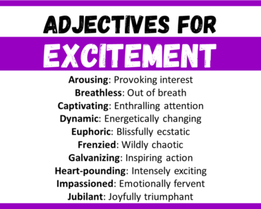 20+ Best Words to Describe Excitement, Adjectives for Excitement