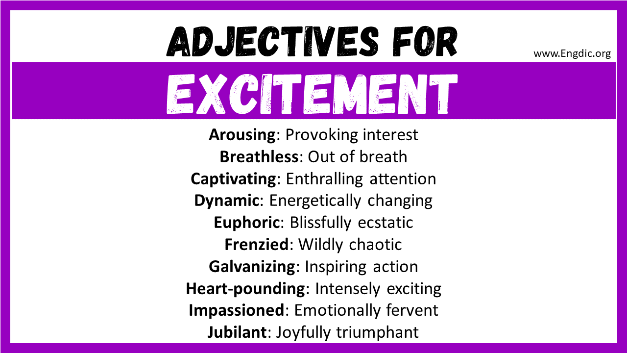 Adjectives for Excitement