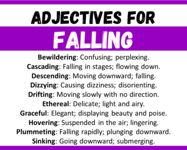 20+ Best Words to Describe Falling, Adjectives for Falling