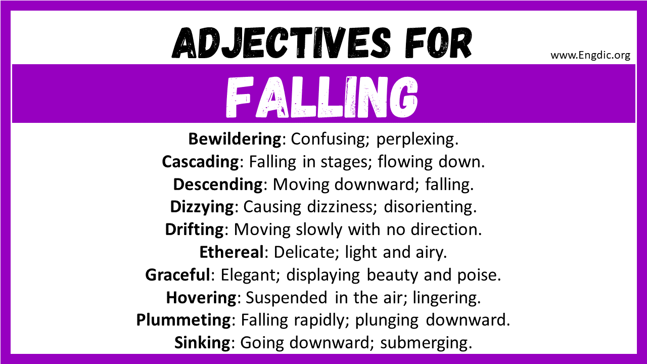 Adjectives for Falling