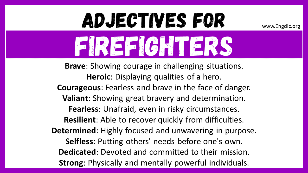 Adjectives for Firefighters