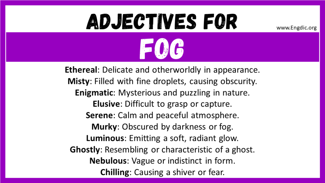 how do you describe fog in creative writing