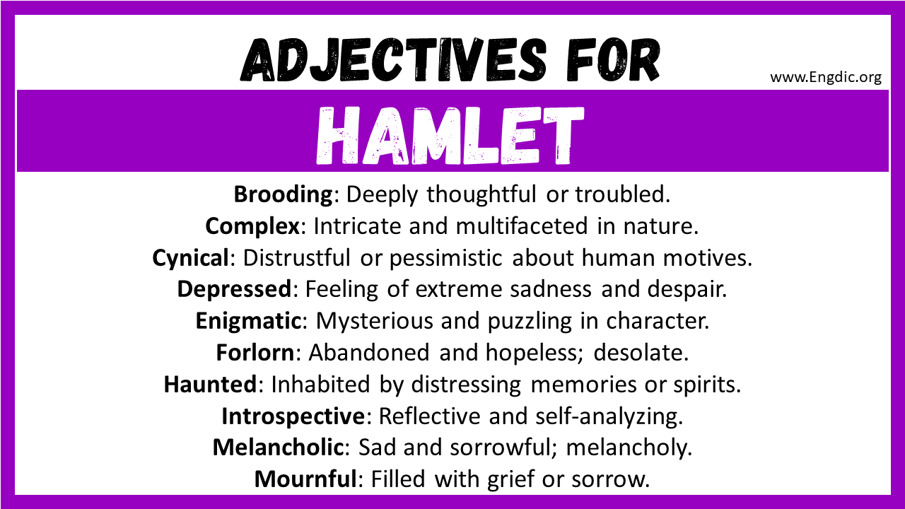 Adjectives for Hamlet