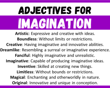 20+ Best Words to Describe Imagination, Adjectives for Imagination