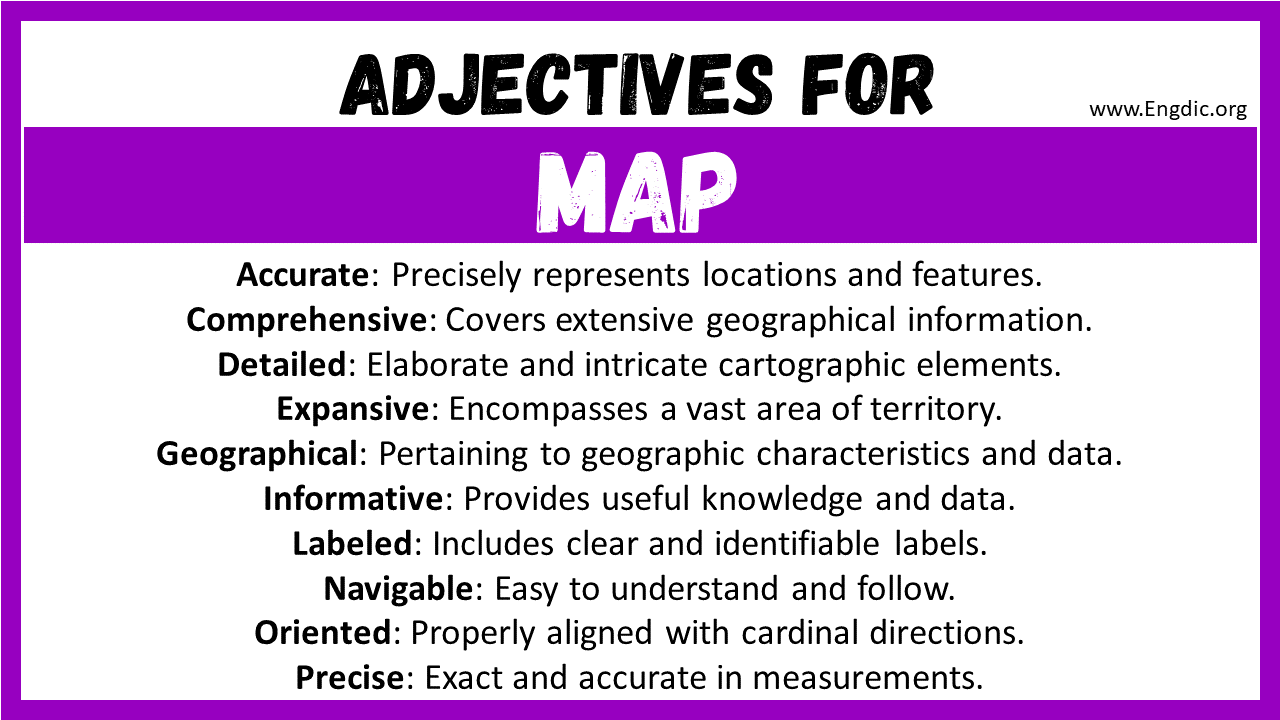 Adjectives for Map