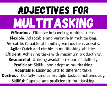  20+ Best Words to Describe Multitasking, Adjectives for Multitasking