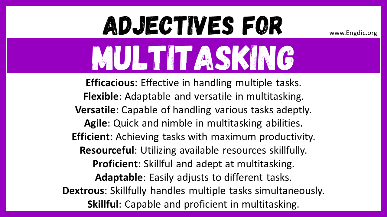 Adjectives for Multitasking