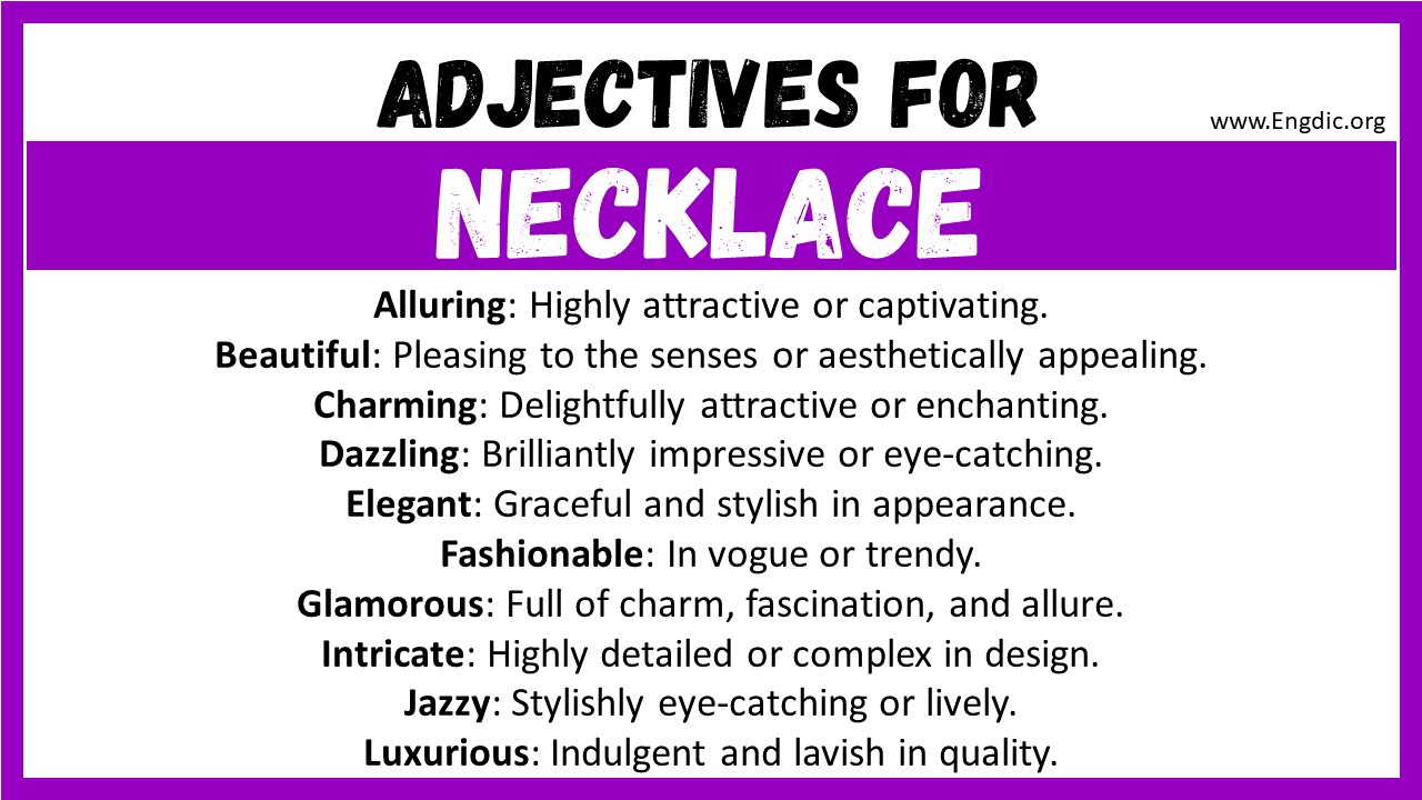 Adjectives for Necklace