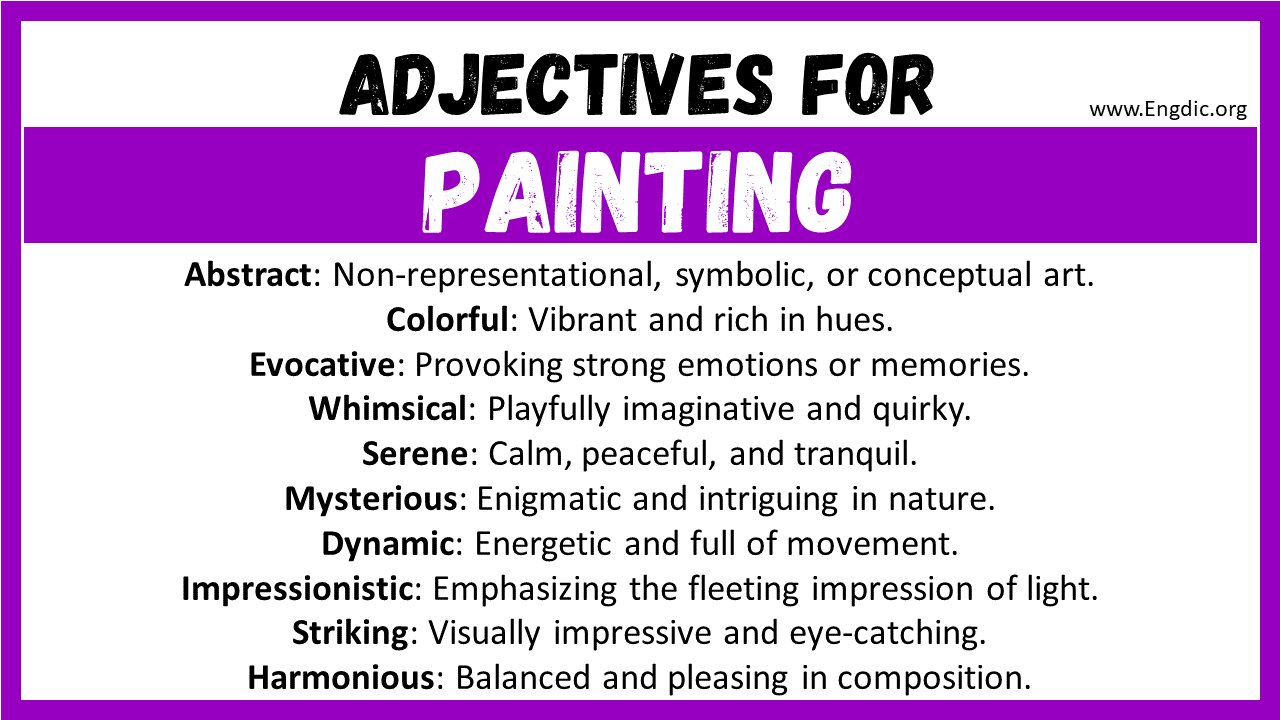 Adjectives for Painting