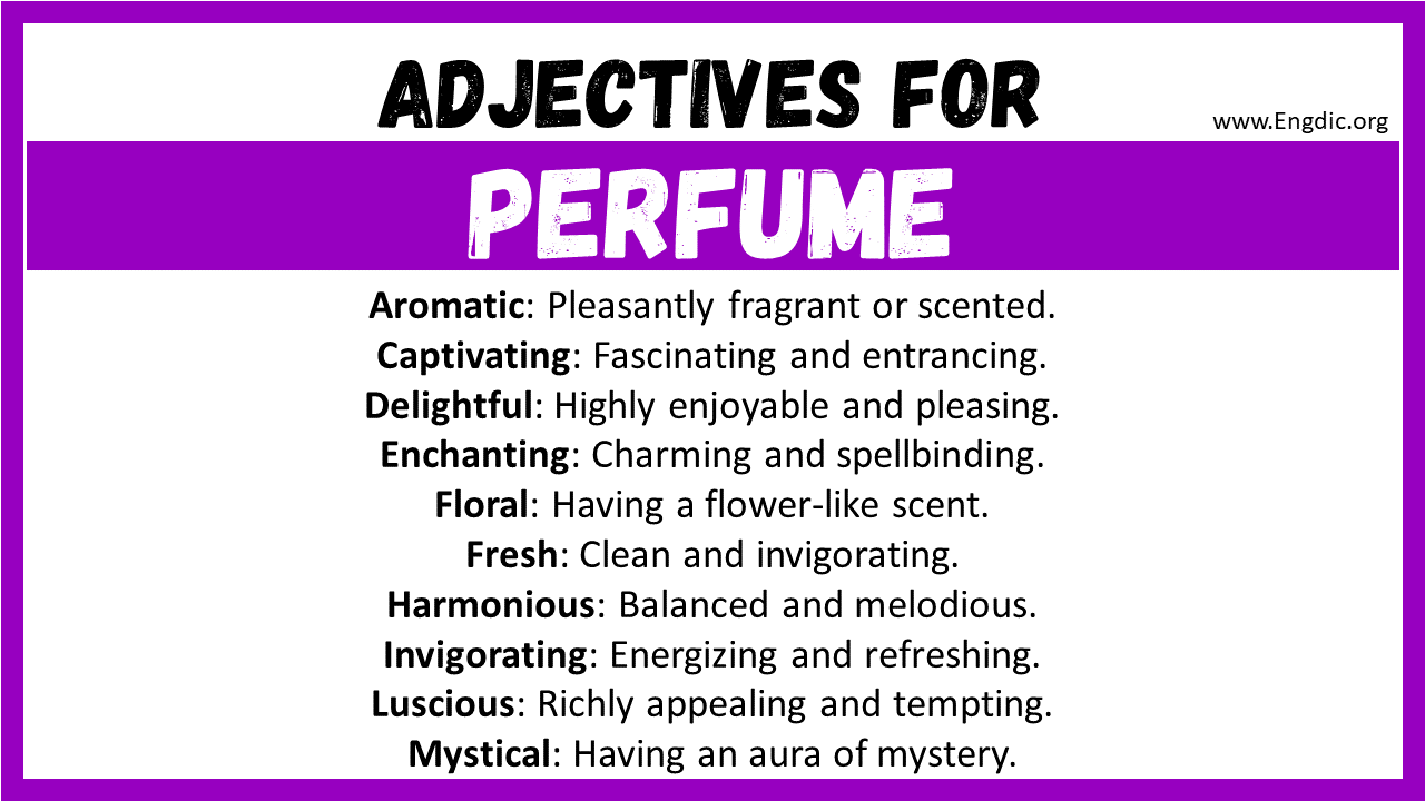 Adjectives for Perfume