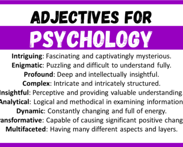 20+ Best Words to Describe Psychology, Adjectives for Psychology